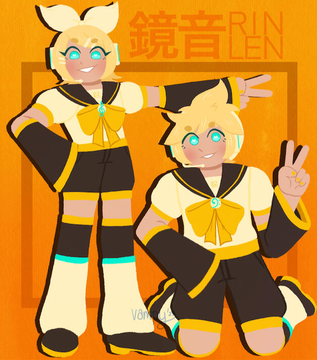 full body example with rin and len kagamine full body example with rin and len kagamine